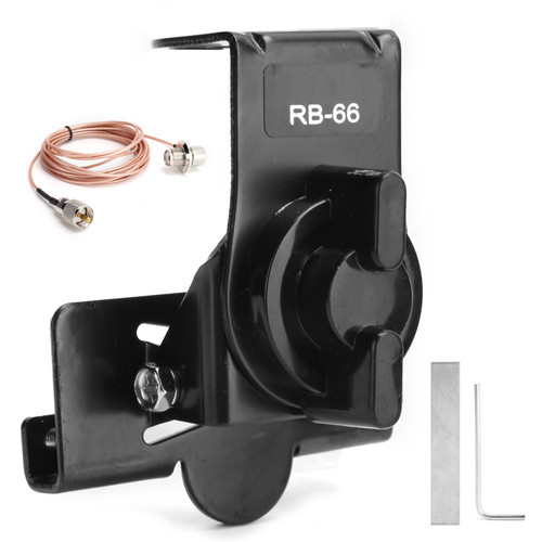 RB66 VehicleMounted Radio Antenna Bracket Broadcast Radio Clip with 4.6m 316 Feeder