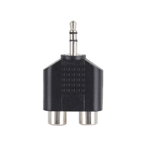 3.5mm Male Stereo Jack Socket to 2 for RCA Plug Female Mono Audio Extension Adapter