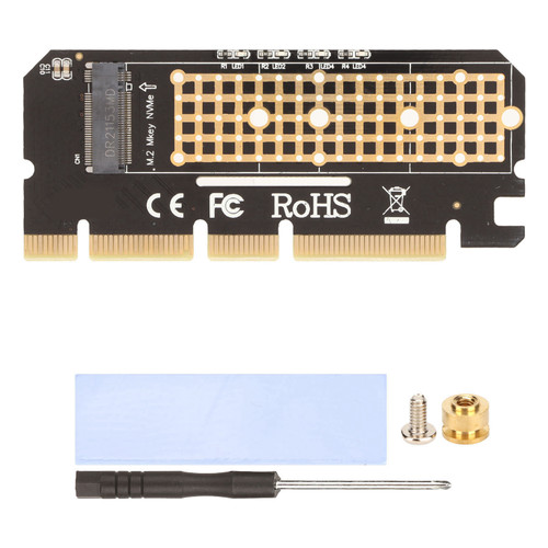M.2 NVME SSD to PCIE3.0X16 Adapter Card with Heat Sink for PM961 960EVO SM961 SM951 PM951 Support PCIE X4 X8 X16 NVME Adapter