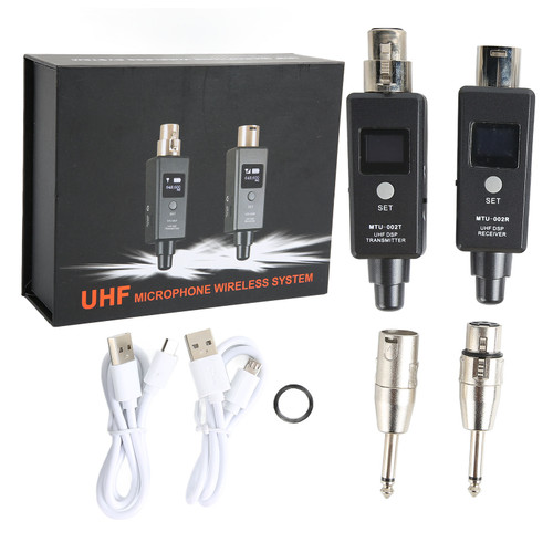 Microphone Wireless System XLR Wireless Transmitter and Receiver Wireless Microphone Adapter for Dynamic Microphone