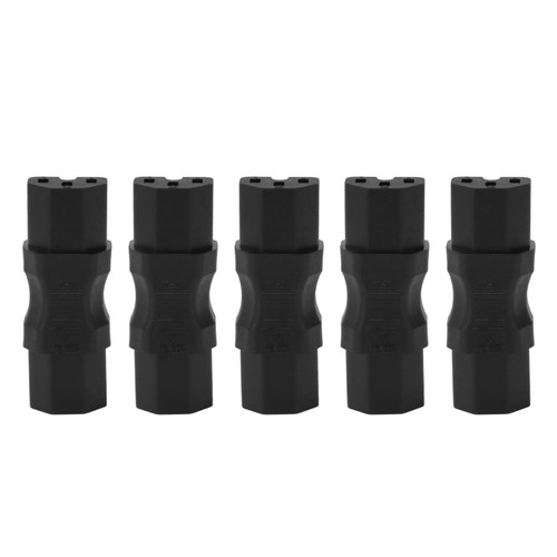 5Pcs Copper Contact PVC Shell IEC320 C15 to C15 Power Adapter for Printers Computer Electric Car 10A  2.5A