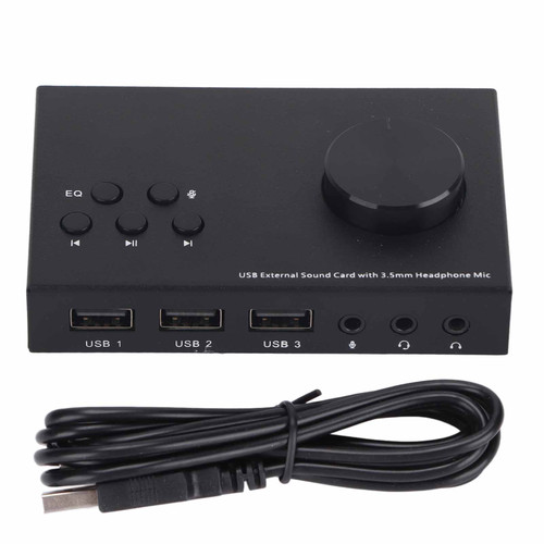 USB Extenrnal Sound Card Stereo 3.5mm Interface Multi Mode Design Multiple EQ Sound Conversion Audio Adapter