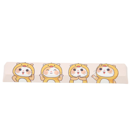 Spacebar Keycap PBT Cute Cartoon Cat Pattern DIY Universal Mechanical Keyboard Replacement Accessories