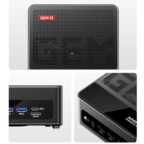 AOOSTAR Mini PC Windows 11PRO 32G DRR5 RAM 1T SSD Mini Desktop Computer AMD Ryzen™ 7 8845HS Processor 8 Cores 16 Threads WIFI6 BT5.2 WIFI6 BT5.2 Dual 2.5G LAN Ports Support 4K@120Hz Display for Office, Conference, Movie, Games