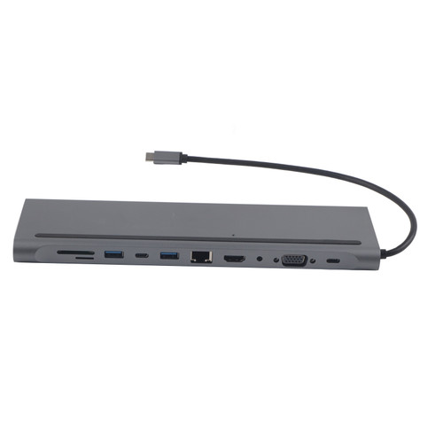 11 In 1 Hub Type‑C Expansion Dock USB3.1 to HDMI Card Reader Multi‑Functional Adapter