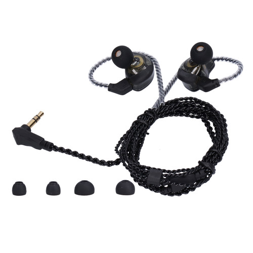 Earphones Super Bass Boost Wired Earbuds Noise Reduction Stereo Headphones for Listen to MusicWithout Microphone Black