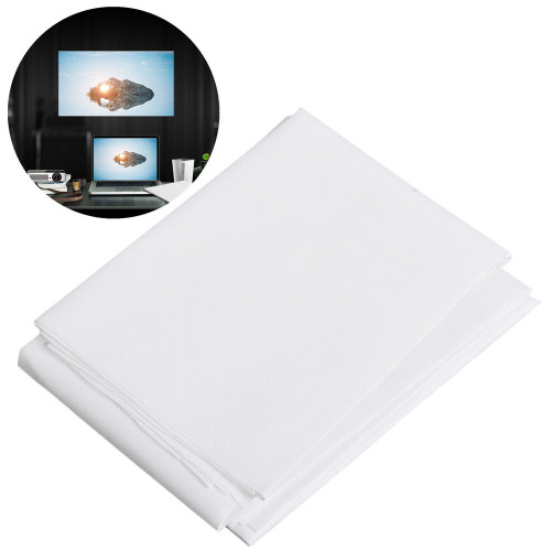 16 : 9 White Film Theater Movie Projection Projector Screen Curtain No Holes No Borders 72 Inch