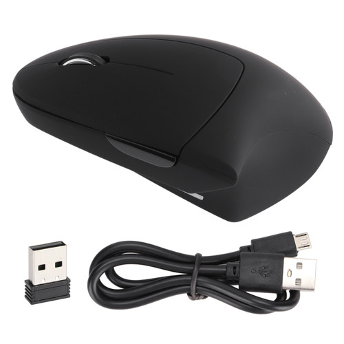 Ergonomic Wireless Mouse Comfortable Grip Power Saving Mode Stable Accurate Ergo Mouse for Home Office