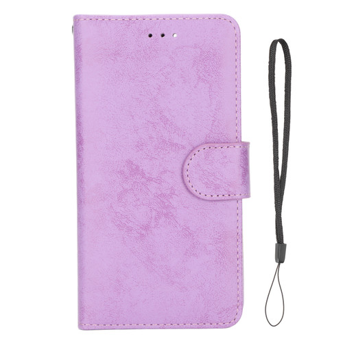 2 in 1 Wallet Flip Phone Case Magnetic Removable Leather Phone Protective Case for IPhone 13 Pro Purple
