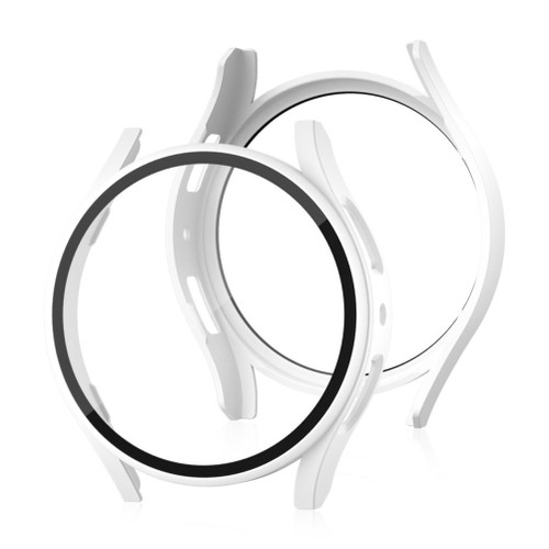 PC Frame Tempered Glass Case Compatible for Samsung Galaxy Watch5 40/44/45mm Shockproof Smartwatch Protective Covers