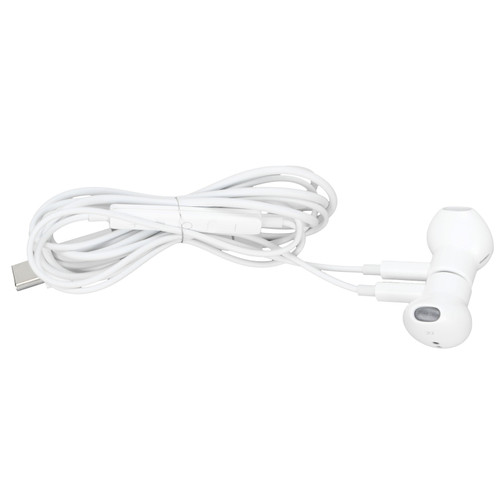 ME570H Wired Earbuds Digital Analysis Phone Corded TypeC Earphones for Goole Huawei(White )