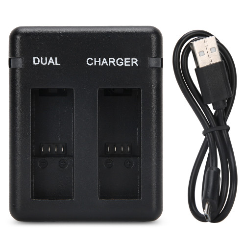 Dual Battery Charger with Micro USB Cable Charging Station for AHDBT‑801/Gopro801/701‑501
