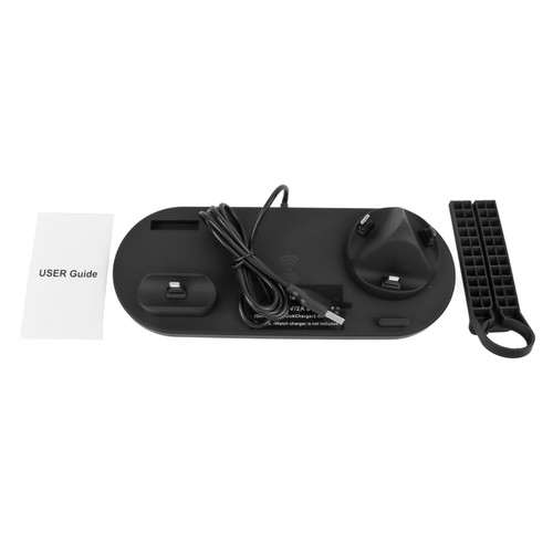 Wireless Charging Station 4 in 1 Safe Stable Multiuse Wireless Charger for Multiple Devices Phones Watches Black 15W Universal