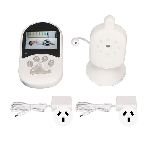 Baby Monitor 2.4 Inch Color Screen Two Way Talk Long Range HD Video Baby Monitor with Moving Camera 100‑240V AU Plug