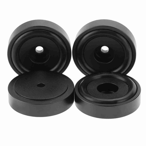 4PCS 40*10mm Aluminium Alloy Amplifier Pad Anodizing Sand Blasting Amplifier Pads Feet   Black