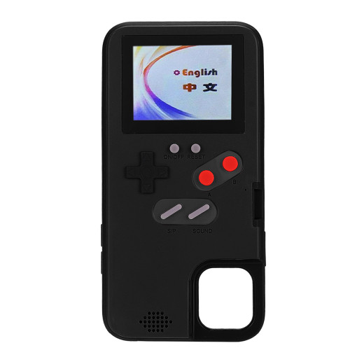 Retro Nostalgic Color Screen Handheld Game Console Mobile Phone Cover Case for iPhone 11Black