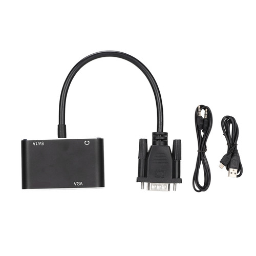 2 in 1 Splitter VGA to VGA High Definition Multimedia Interface Adapter High Resolution Stable Computer Accessories