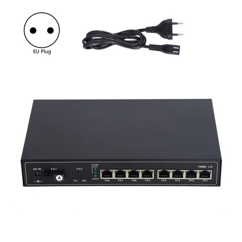 Fiber Optic Switch Gigabit 1 Optical 8 Electricity Single Mode Single Fiber Optical Fiber Media Converter 100‑