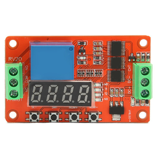 Time Delay Relay Module 18 Functions Timing Delay Cycle Self Locking Relay Control Module for Smart Home Automatic Control 12V