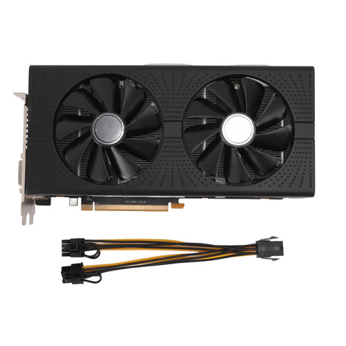 RX590 8GB GDDR5 256bit Gaming Graphics Card Support for DirectX 12 Double Fan for OpenGL 4.5 Desktop PC Graphics Card