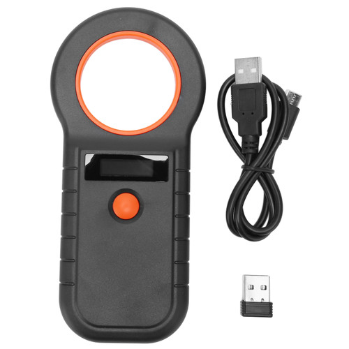Pet Microchip Scanner 134.2Khz 125Khz EMID FDX B Wired USB Wireless 2.4G Bluetooth Handheld Animal Chip Reader Black