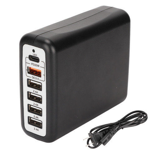 A13 USB Charging Station 100W 2.4A 5V 9V 12V Charging Fast Charger Station 100‑240V US Plug