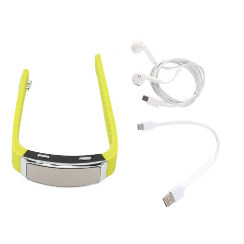 Recorder Watch HD Noise Reduction Voice Activated Rechargeable Music Player Recorder Wristband for Class Meeting Yellow 32GB