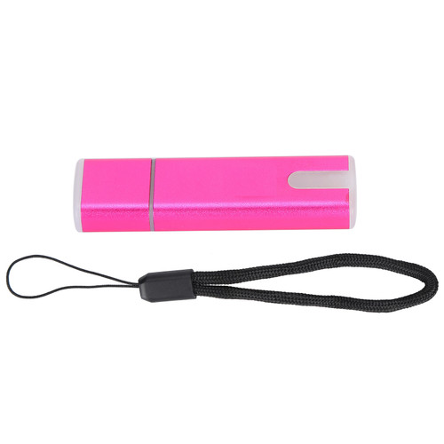 Flash Drive Portable Pink U Disk Large Storage Stick with LED Light AntiLost Lanyard for Computer Laptop(128GB )