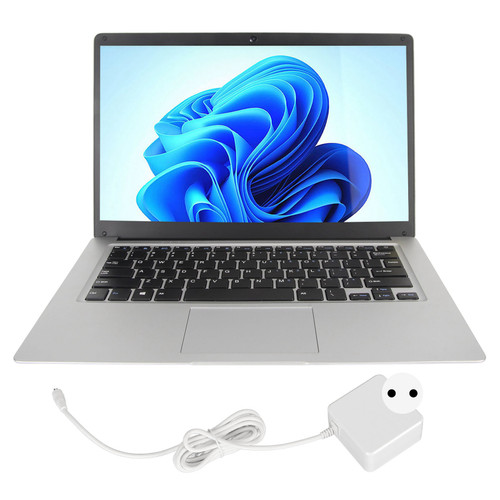 14.1 Inch FHD Laptop for Intel J4105CPU 1920x1080 6GB RAM 128GB ROM SSD Laptop PC for Windows 10 100‑240V EU Plug