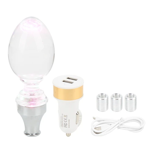 Universal Gear Stick Shift Knob Acrylic Gear Shifter Head Colorful Touch Activated Ambient Light for Car