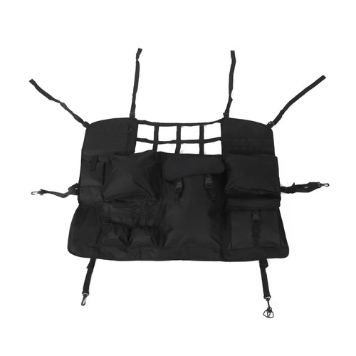 Car Seat Back Storage Bag MultiPocket Black Automobile Accessory Replacement for Wrangler
