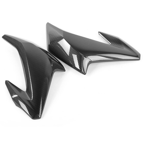 2pcs Front Tank Side Panel Trim Cover Carbon Fiber Style Fit for Kawasaki Z900 2017‑2019
