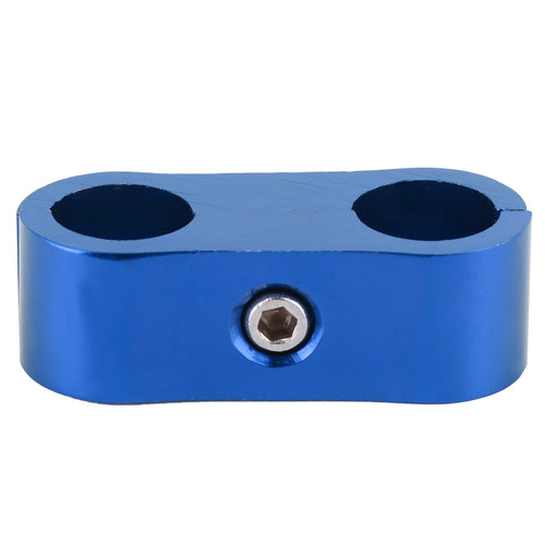 4AN Hose Separator Clamp Clip Fuel Oil Pipe Connector Adapter Aluminum Alloy Tube FittingBlue