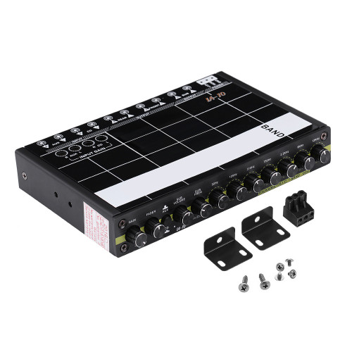 Car Audio Modified Graphic Equalizer EQ 7s Car Audio Stereo Tuner w  3.5mm Aux in & Knob