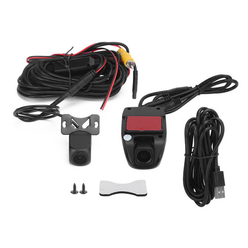 Car USB Driving Recorder DVR Front Rear Dual Lenses Cam 140° Lens Angle Universal Plug and Play