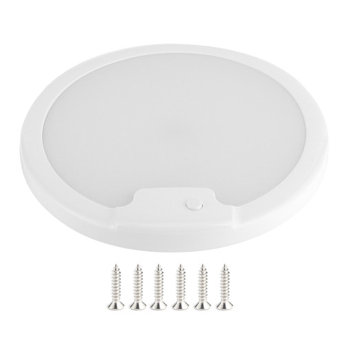 Universal Ceiling Light UltraThin 12V 24V LED Roof Dome Lamp for Caravan RV Interior(Warm White )