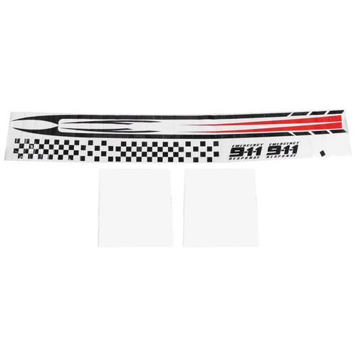 3PCS Car Body Sticker 127.2x16.5in Black Red Universal Auto Decoration for All Models