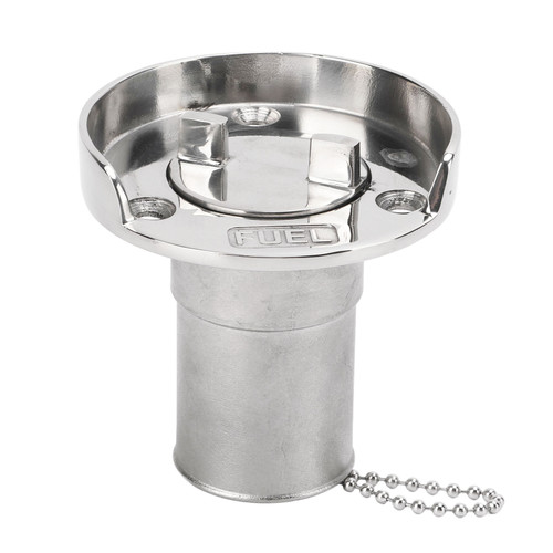 1.5in Boat Deck Filler with Cap Fill Gas Fuel Diesel Stainless Steel for Marine Yachts Caravans RVs Trucks Trailers