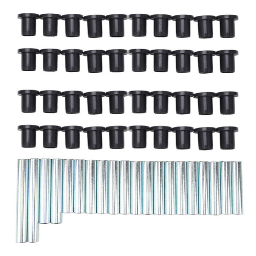 60PCS Control Arm Bushing Kit 7501097 Black Low Wear Replacement for Polaris Ranger XP 800 2010‑2014