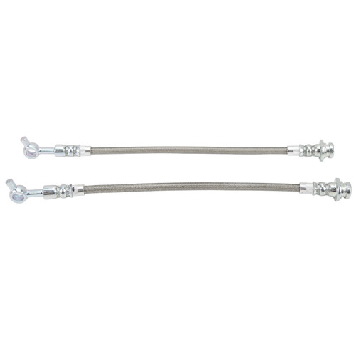 2pcs Front Left Right Stainless Steel Brake Line Set Replacement for Ford Maverick 1988‑1997