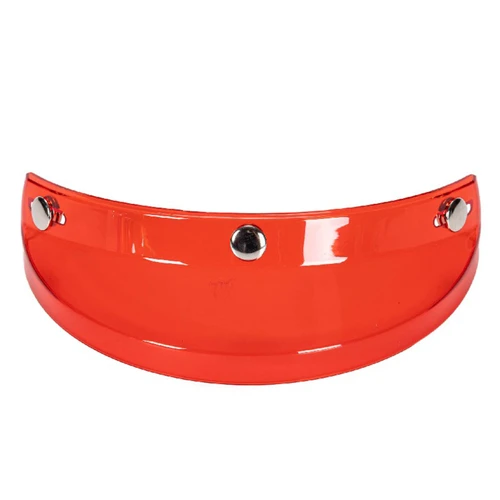 Universal Motorcycle 3 Snap-Button Visor Flip Up Down Open Face Helmet Wind