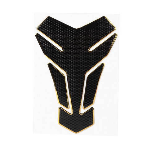 Motorcycle Gas Oil Fuel Tank Sticker Pad Protector Decoration Fit for Yamaha(BlackGold )