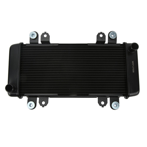 Motorcycle Radiator Cooler Cooling Water Tank Assembly Aluminum Replacement for NINJA 300 2013‑2018 Black