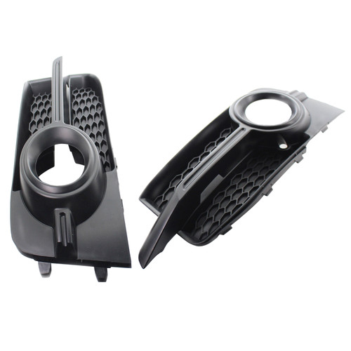 Front Bumper Fog light Grill Fog Lamp Frames 2pcs, 8X0807681B/8X0807682B Replacement For Audi A1 2011-2014