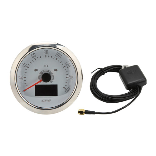 GPS Speedometer 0‑160MPH LCD Screen IP67 Waterproof Colourful Backlit Universal for Cars Boats RVs YachtsWhite