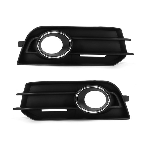 Pair Front Bumper Fog Light Grilles Black 8X0807681A Replacement for A1 Cool Hatchback 2‑Door 2014