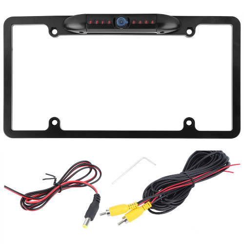 American License Plate Backup Camera 170° Viewing Angle Night Vision Waterproof 8 LED Reversing Assist