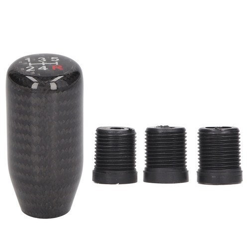 Carbon Fiber Gear Shift Knobs 5 Gears Black Comfortable Touch Smooth Surface Replacement for Acura