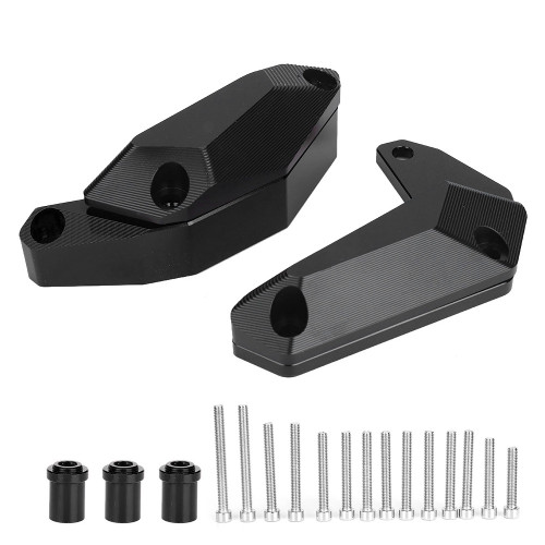Engine Stator Slider Crash Pad Falling Frame Guard Protector Fit for Yamaha YZF R1S MT‑10 FZ‑10 15‑20(Black )
