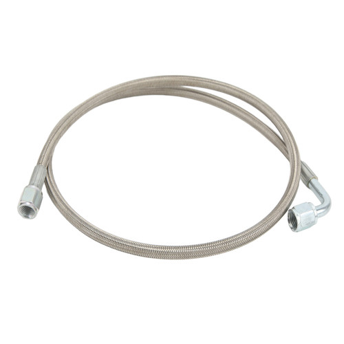 Turbo Oil Feed Line 4AN 90 Degree Stainless Steel Braided Oil Feed Tube Pipe Hose 36 Inches
